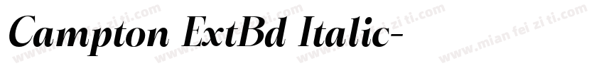 Campton ExtBd Italic字体转换